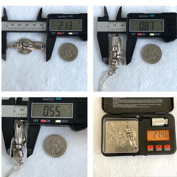 VTG Sterling Silver 925 Mexico Celia Harms Articulating Angel Pendant Necklace - Picture 10 of 16